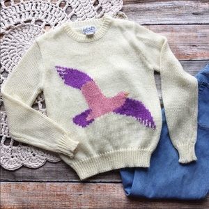 Vintage Sweaters - VTG 1980’s Huk-A-Poo Intarsia Knit Bird Sweater Vintage Sweaters - VTG 1980’s Huk-A-Poo Intarsia Knit Bird Sweater